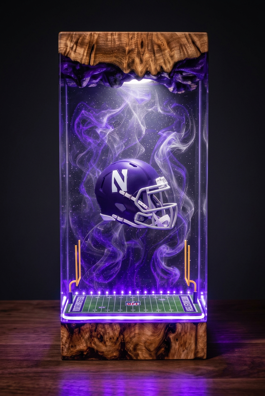 Northwestern Wildcats NCAA Resin Lamp