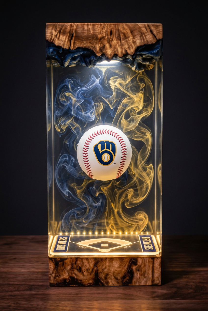 Milwaukee Brewers MLB Resin Lamp