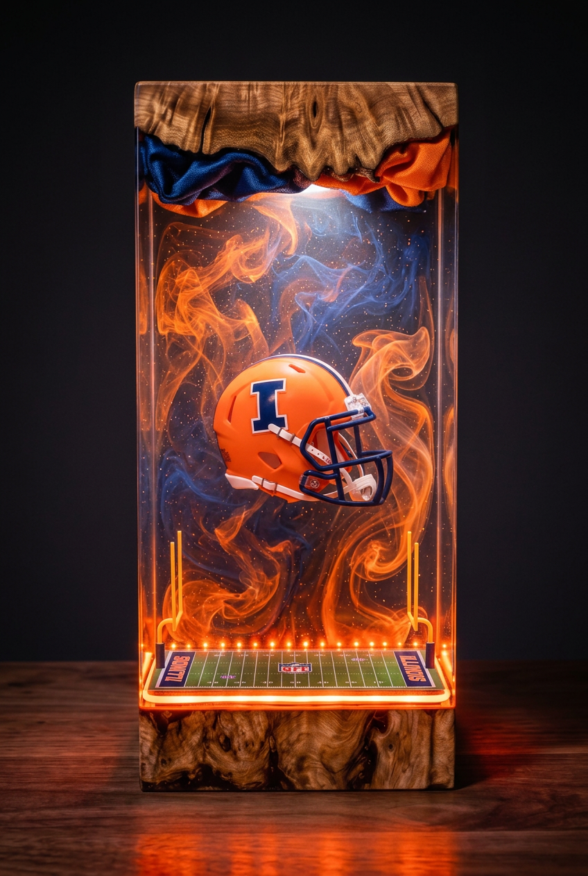 Illinois Fighting Illini NCAA Resin Lamp