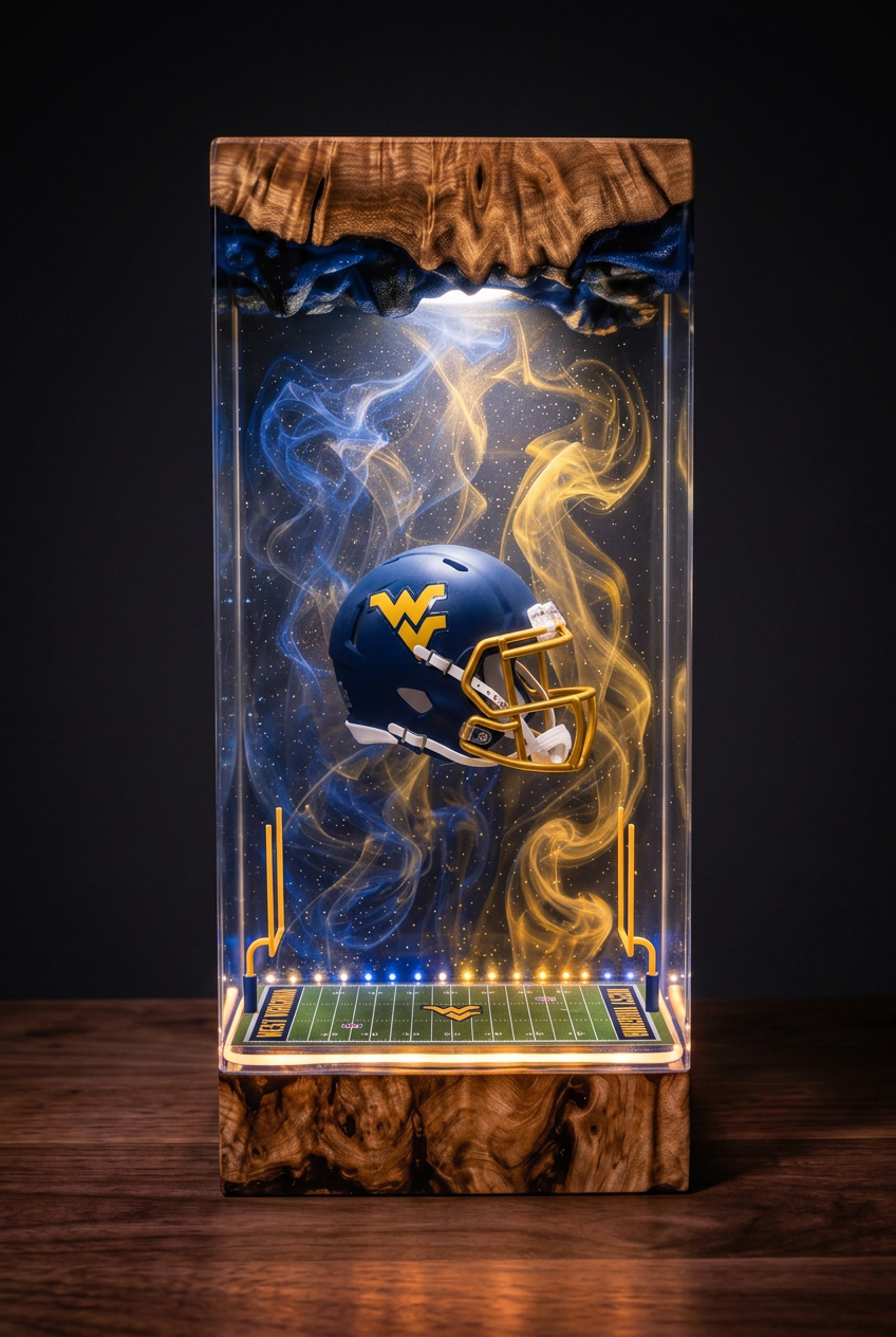 West Virginia Mountaineers NCAA Resin Lamp