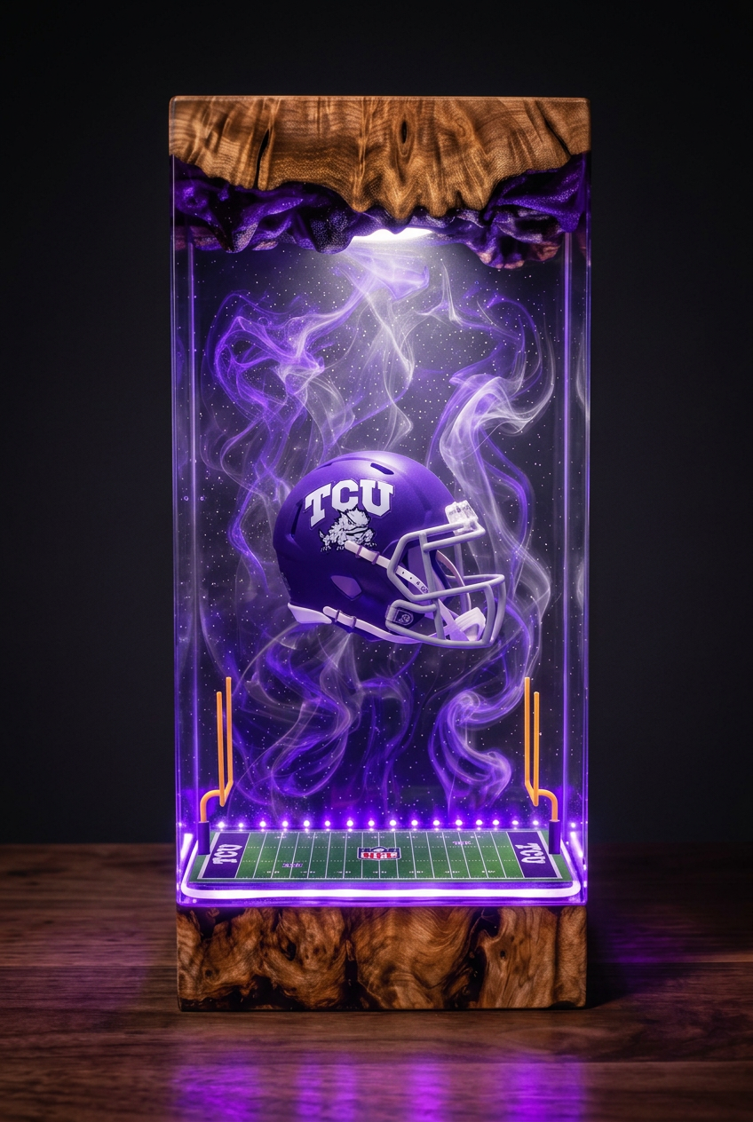 TCU Horned Frogs NCAA Resin Lamp
