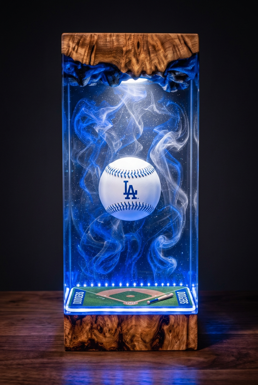 Los Angeles Dodgers MLB Resin Lamp