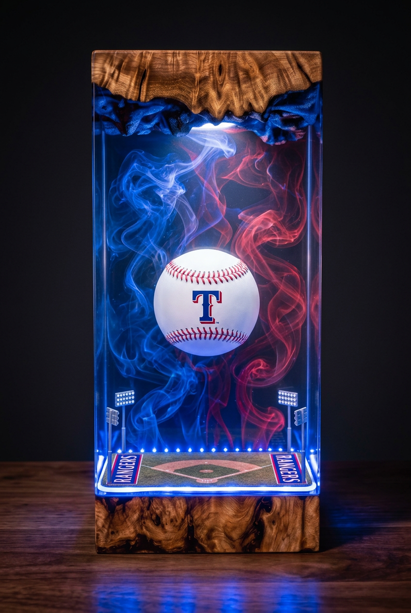Texas Rangers MLB Resin Lamp
